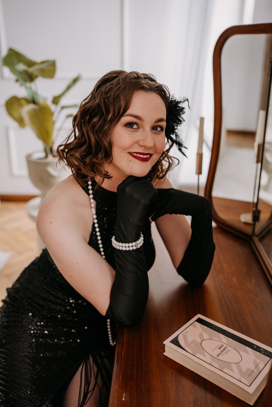 Elegancki portret w stylu dawnych lat